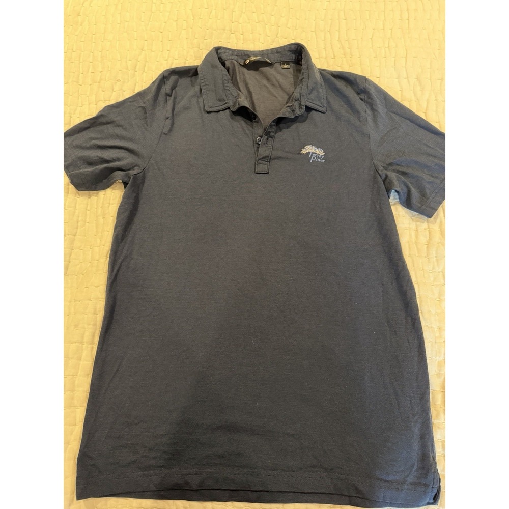 Travis Mathew Polo Short Men's Large Navy Blue With Torrey Pines Logo